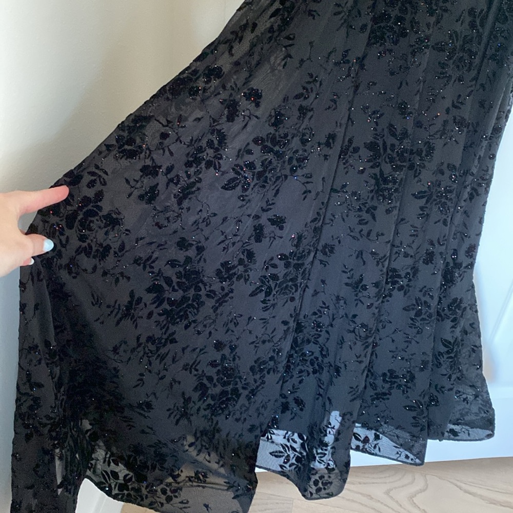 Glittered Ruched Gown - Picture 2 of 7